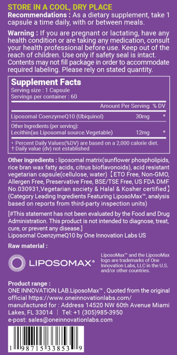 PURENESS LiNK liposomal CoQ10